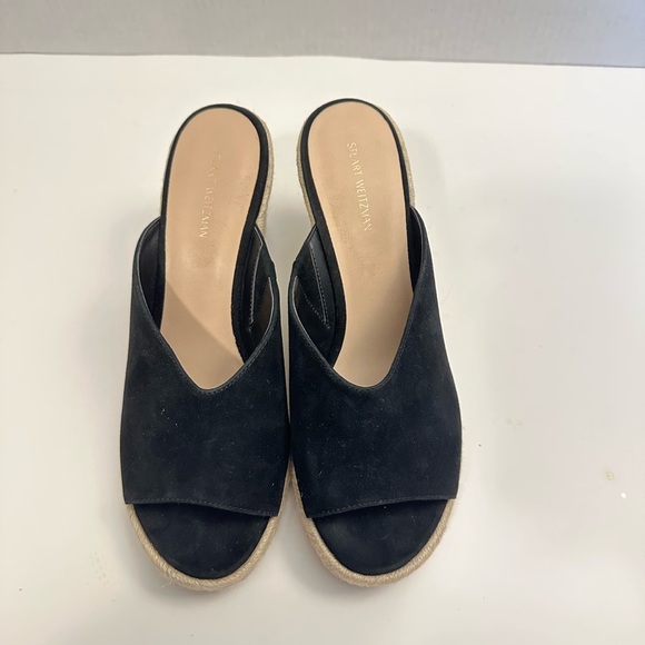 Stuart Weitzman Wonda Espadrille Wedge Sandal Suede 9.0B $398 Worn Once! - Picture 7 of 12
